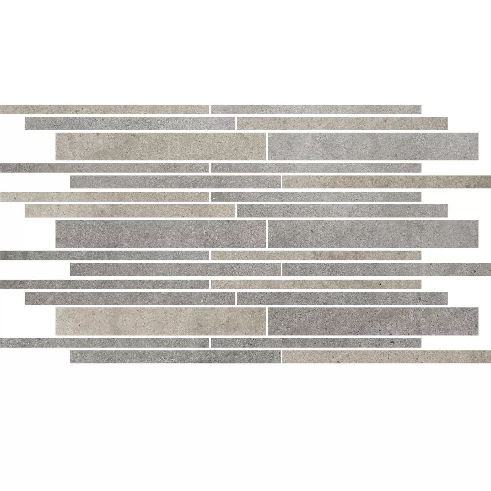 Mosaic Tile Stone Optic Despina Light Grey Color Mix 30x60cm