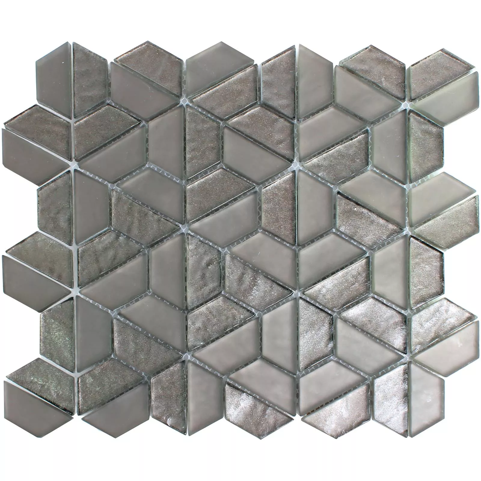 Sample Glass Mosaic Tiles Alaaddin Hexagon Brown