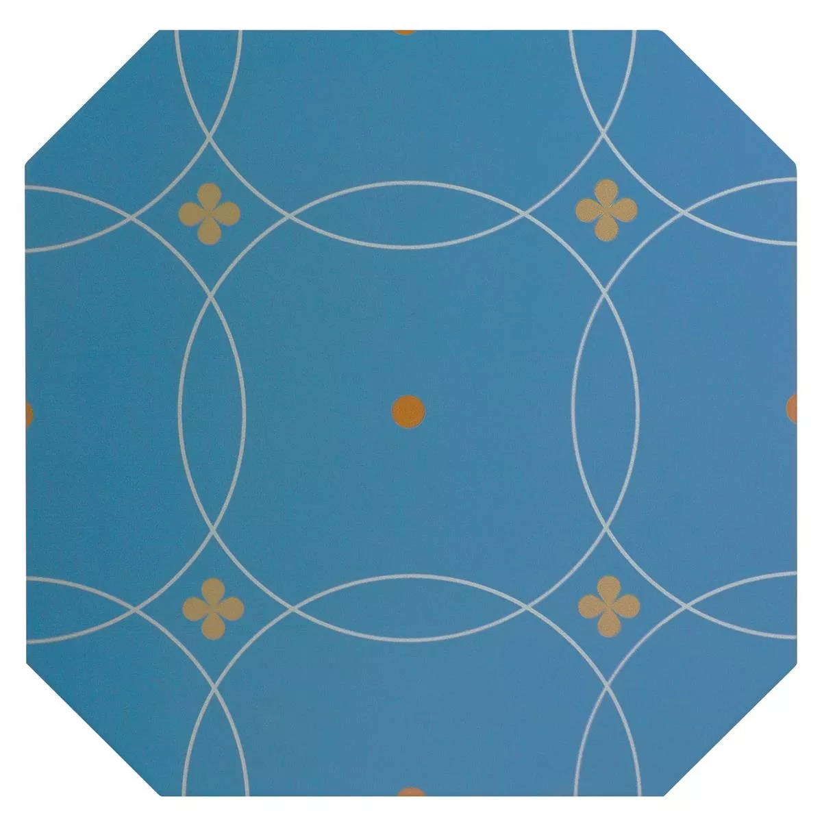 Porcelain Stoneware Tiles Genexia Decor Blue Octagon 20x20cm Porcelain Stoneware Tiles Genexia Decor Blue Octagon 20x20cm