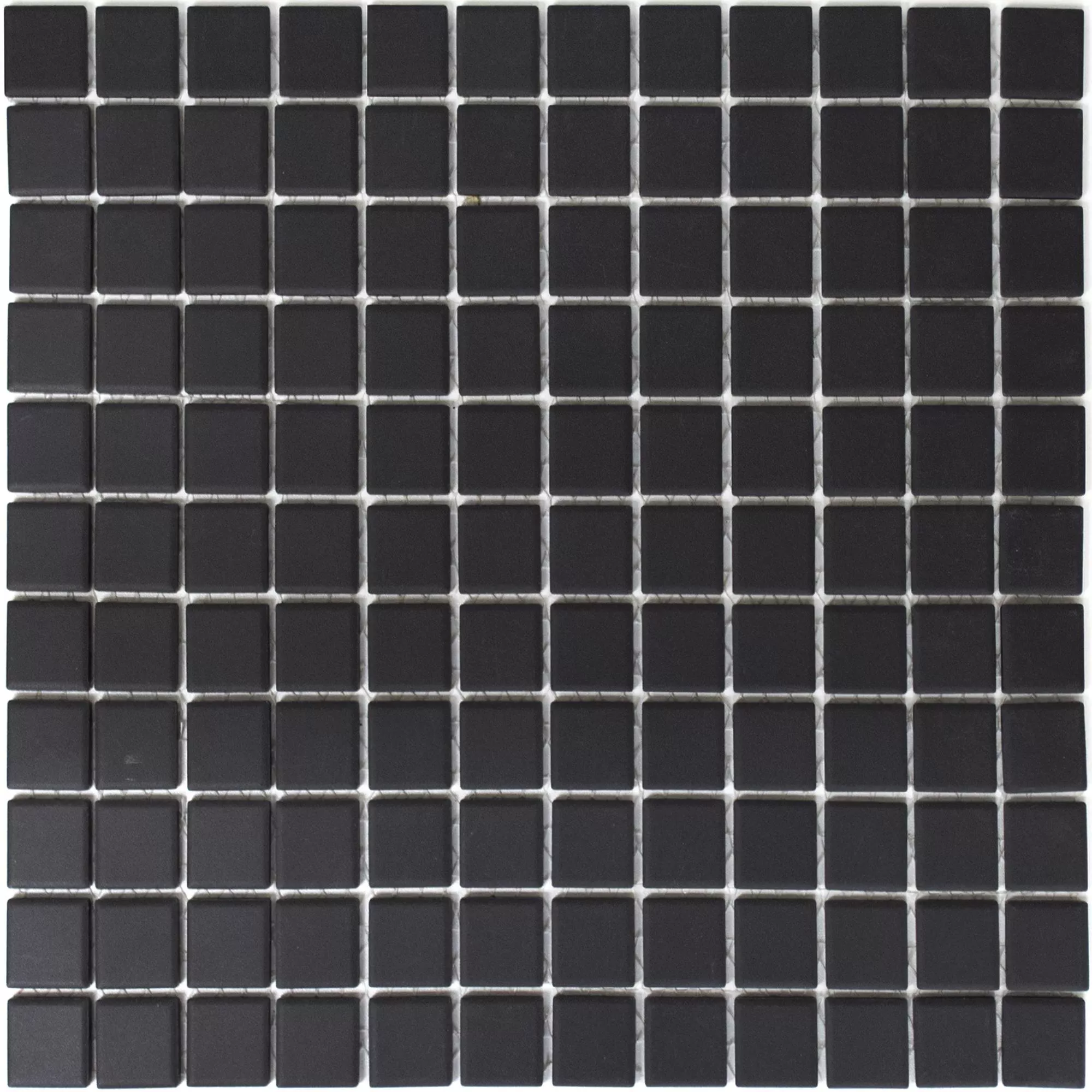 Sample Ceramic Mosaic Miranda Non-Slip Black Unglazed Q25