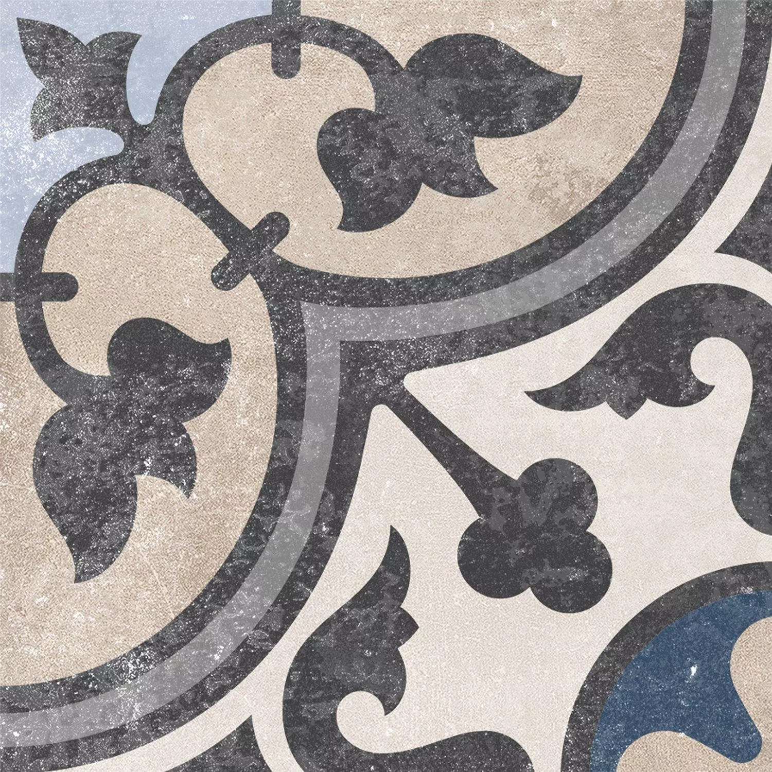 Cement Tiles Retro Optic Gris Floor Tiles Luisa 18,6x18,6cm