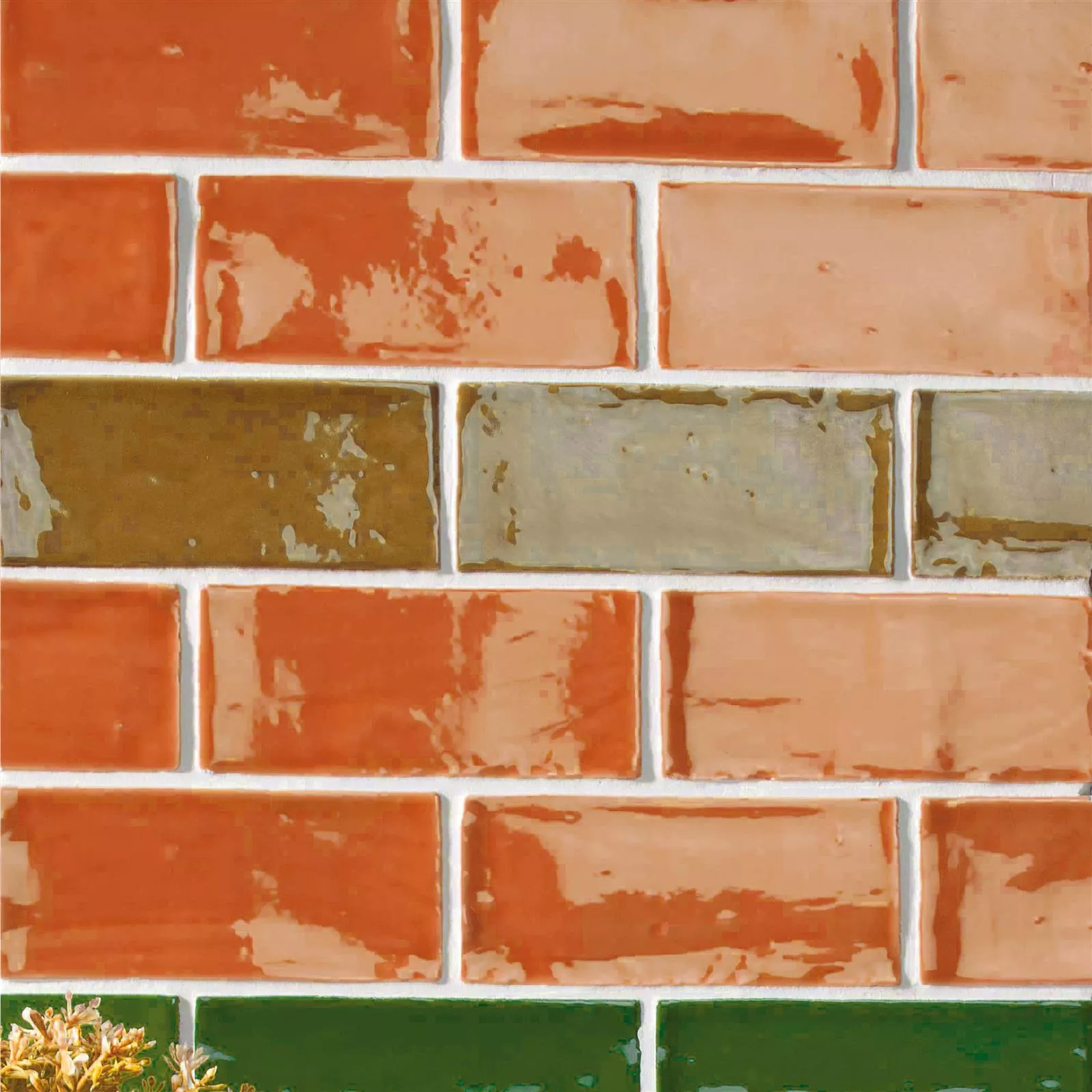 Wall Tile Algier Hand Made 7,5x15cm Orange