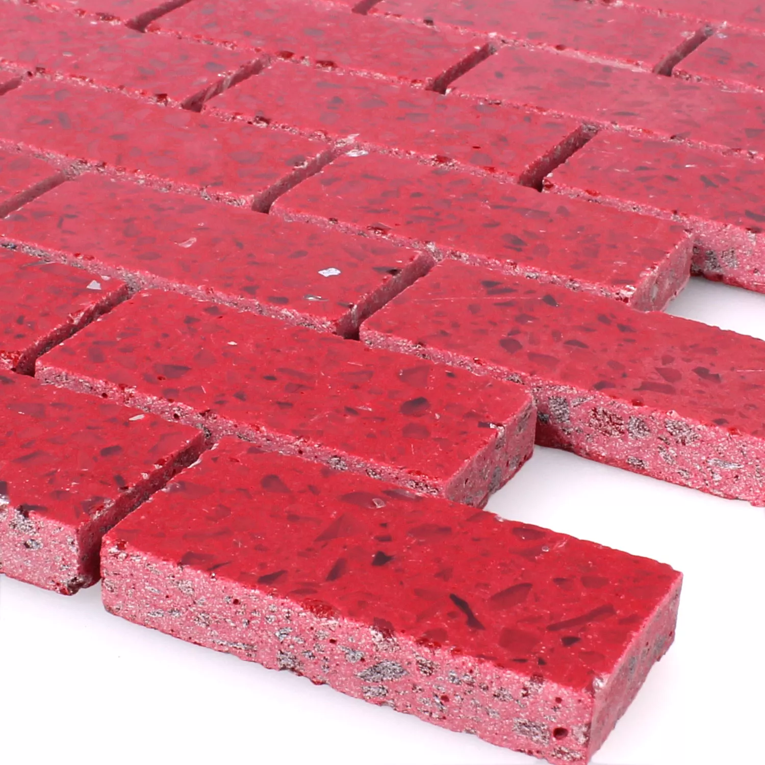 Mosaic Tiles Resin Quartz Red Mosaic Tiles Resin Quartz Red