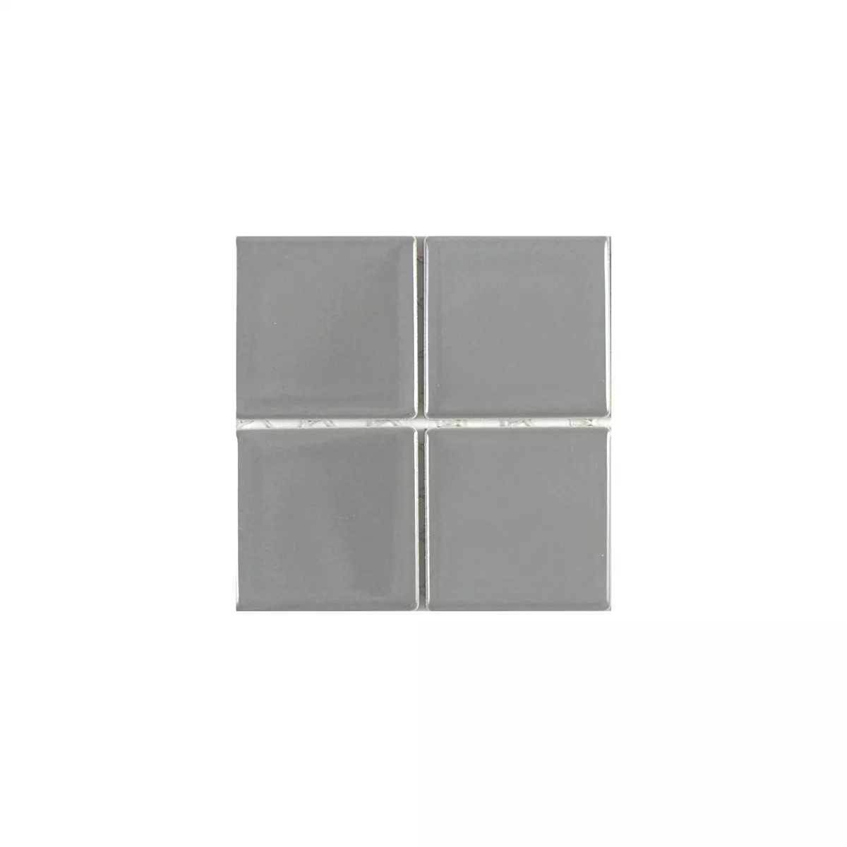 Sample Ceramic Mosaic Tiles Adrian Grey Mat Square 48