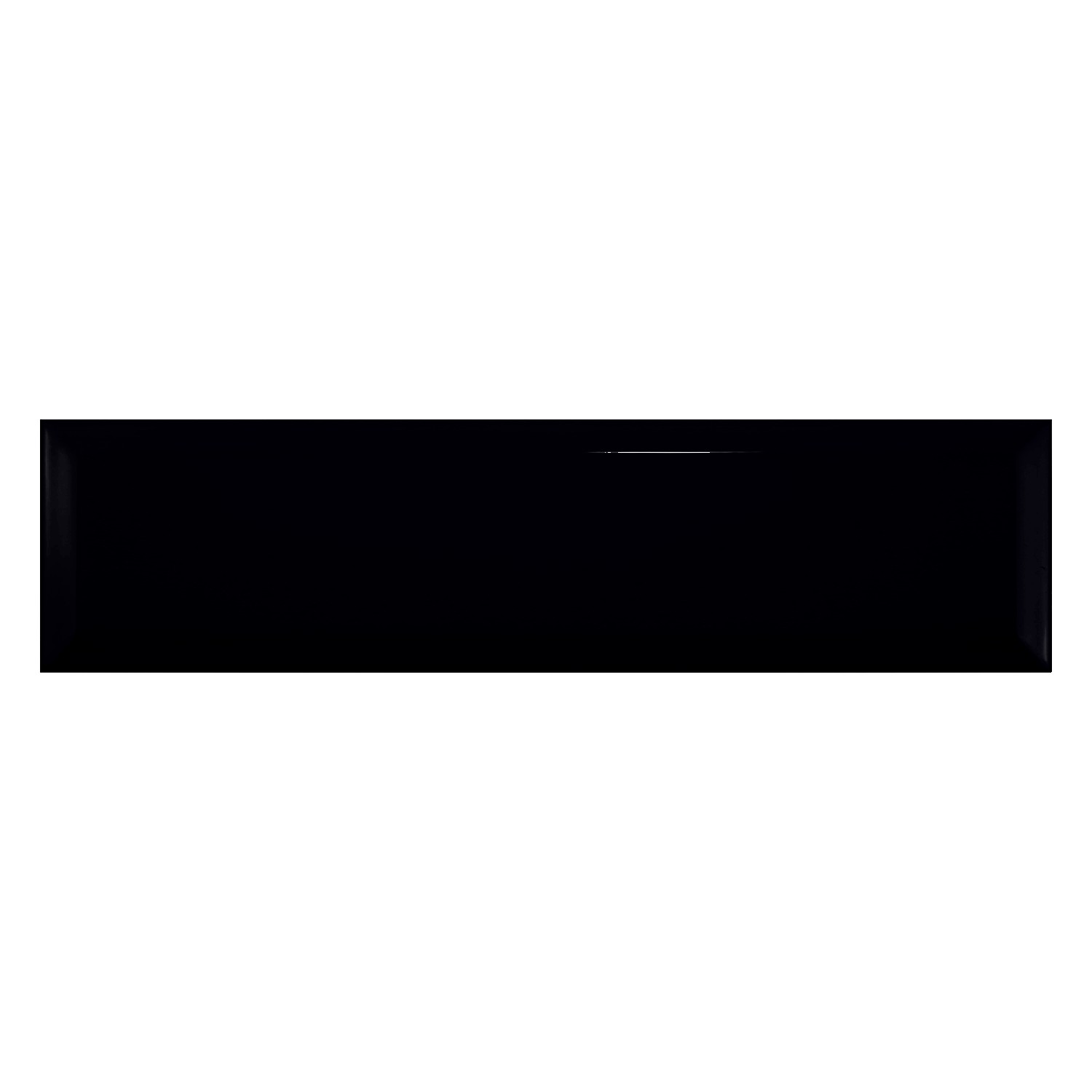 Metro tile Black Glossy 7,5x30 cm Facet Freiberg Negro