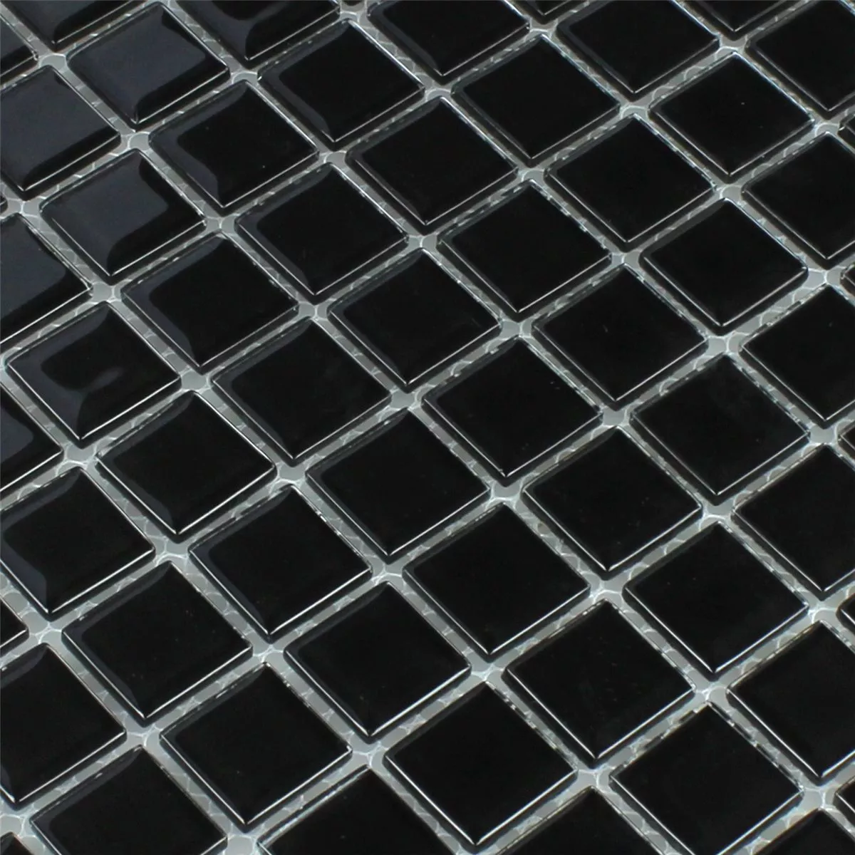 Mosaic Tiles Glass Black 25x25x4mm