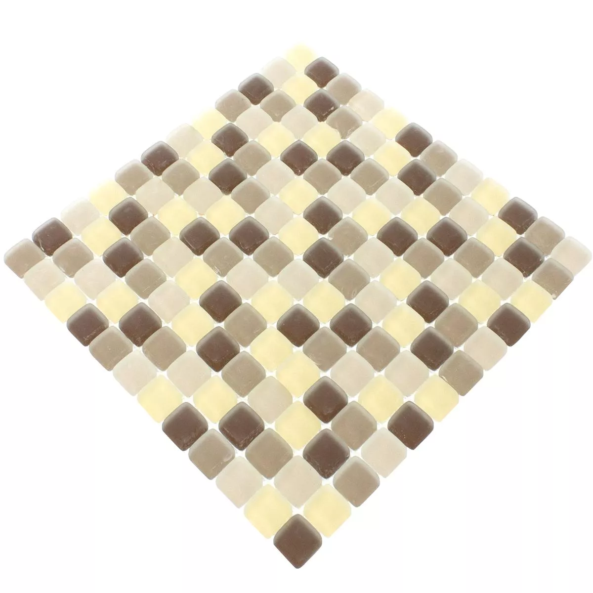 Glass Mosaic Tiles Ponterio Frosted Brown Mix