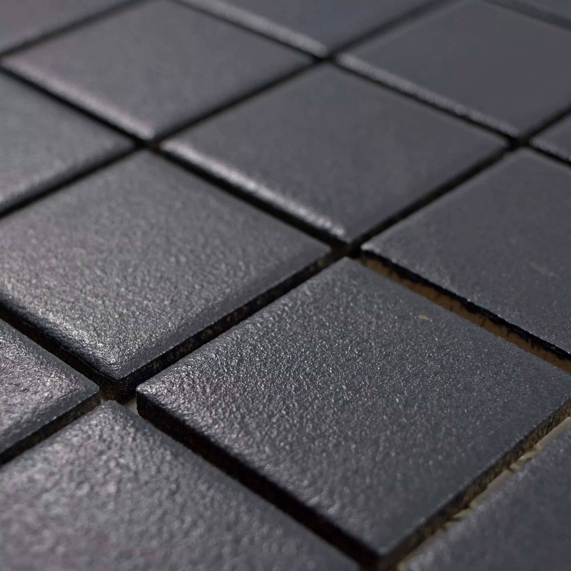 Sample Ceramic Mosaic Tiles Pilamaya Black Non-Slip R10 Q48