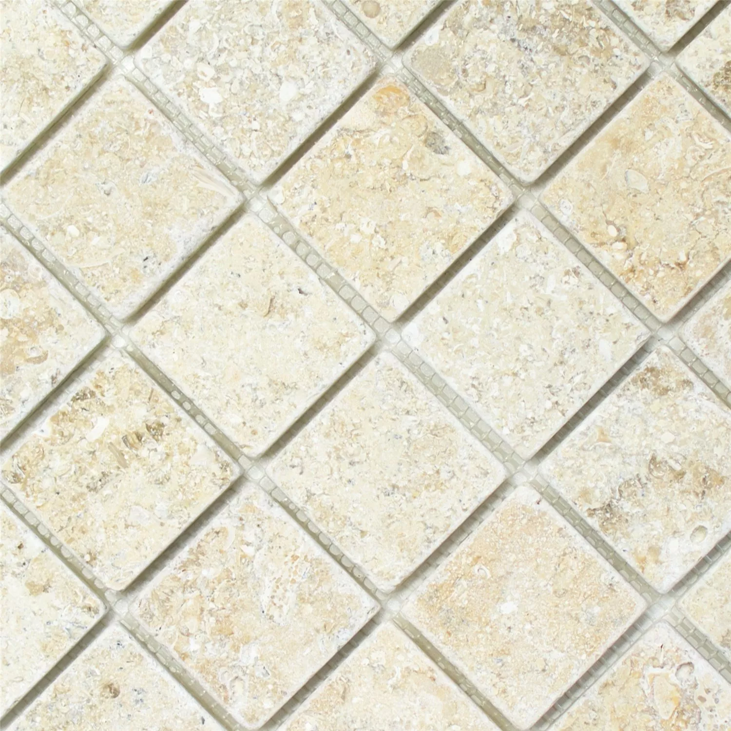 Mosaic Tiles Limestone Garbagna Beige 48