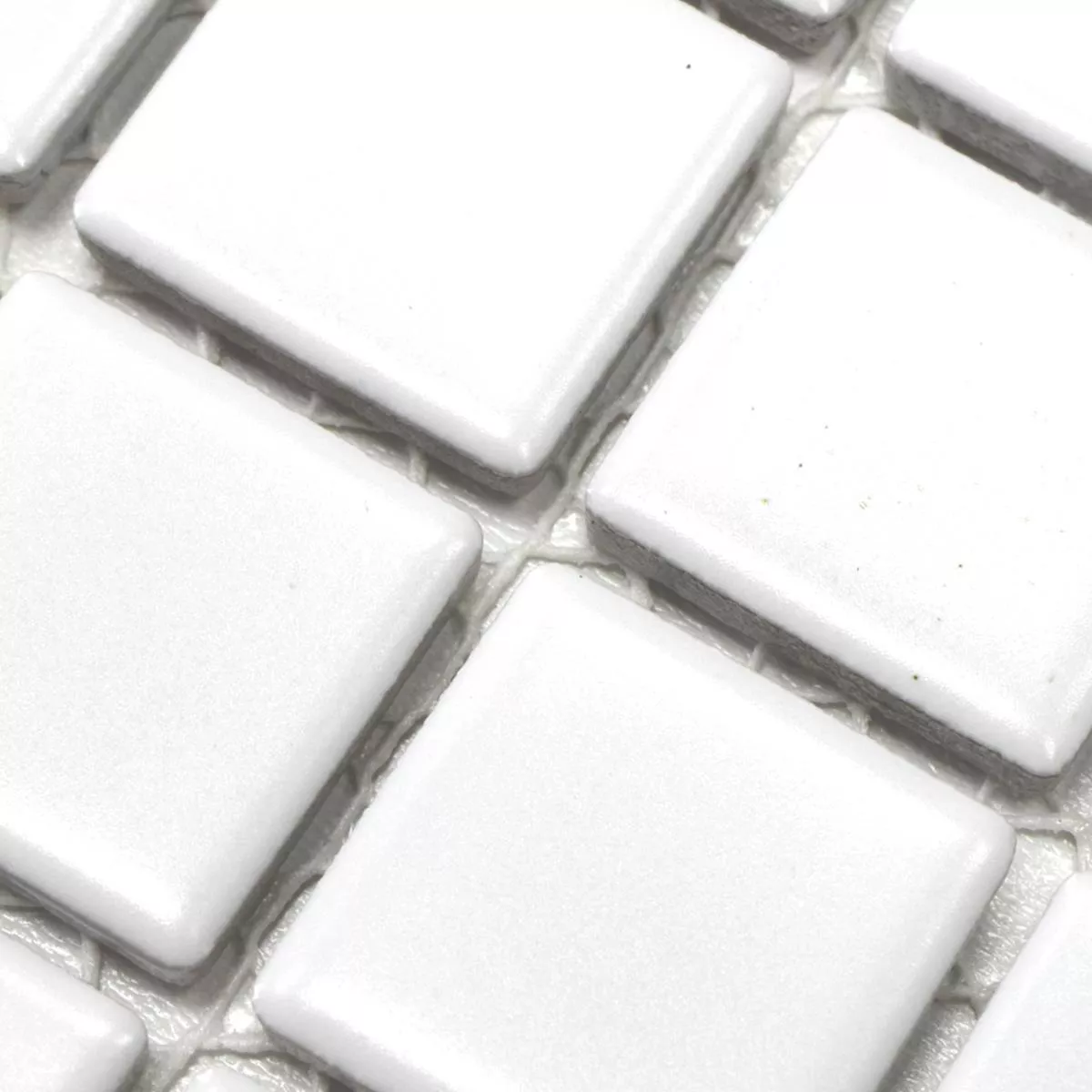 Sample Mosaic Tiles Ceramic White Mat