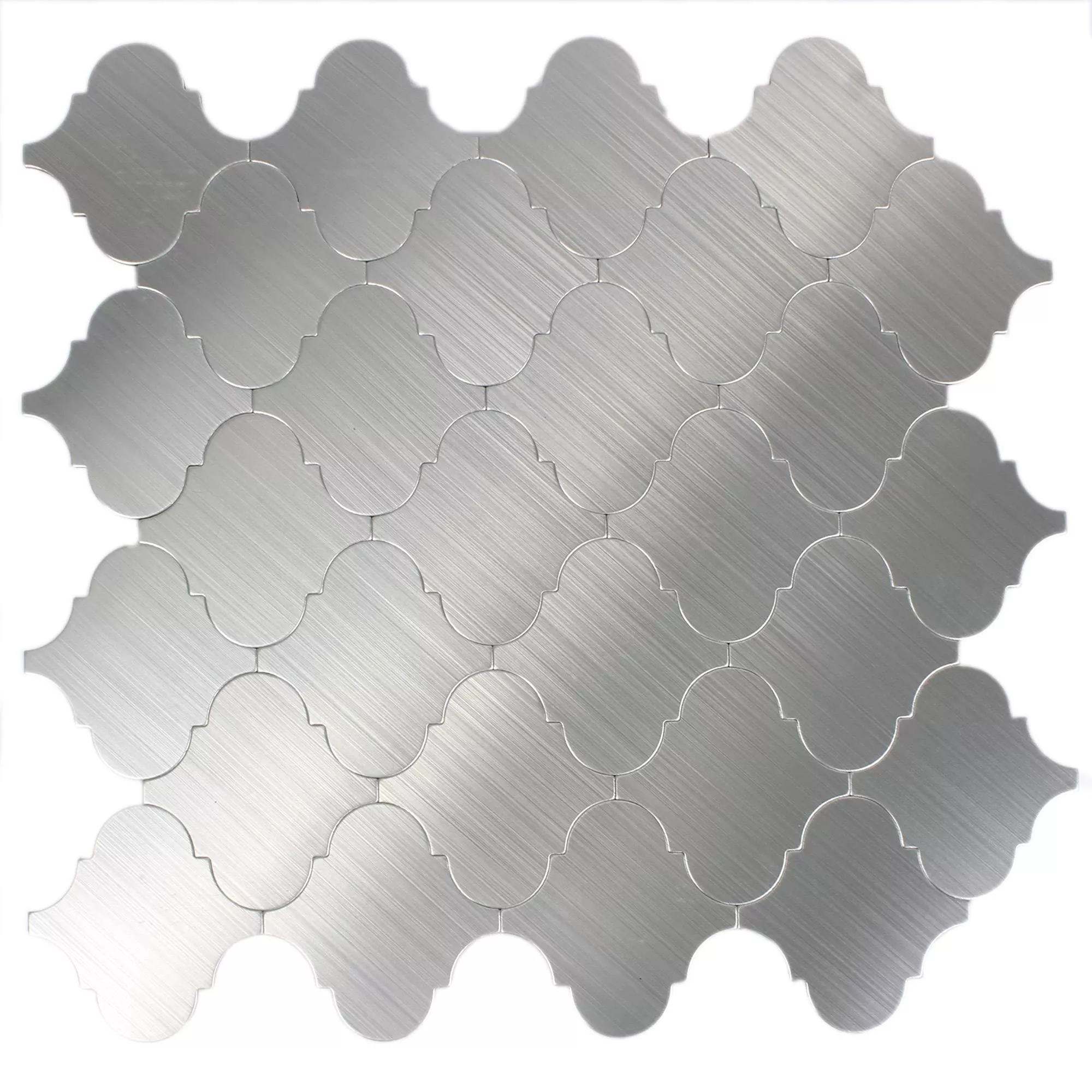 Mosaic Tiles Metal Self Adhesive Ensenada Silver