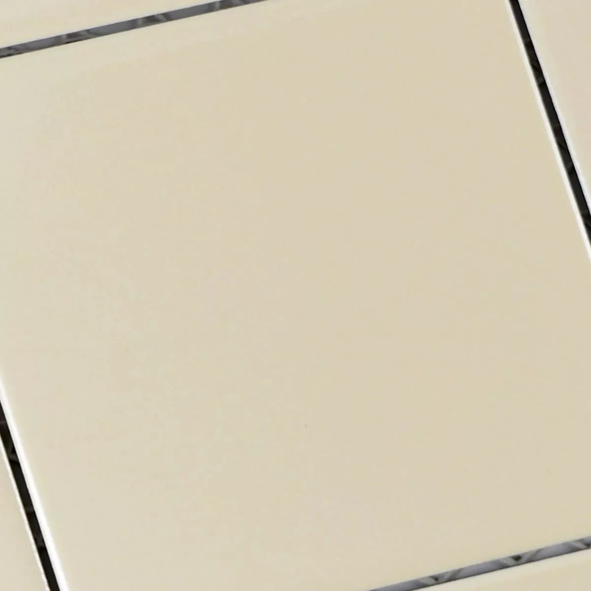 Sample Ceramic Mosaic Tiles Adrian Beige Glossy Square 98