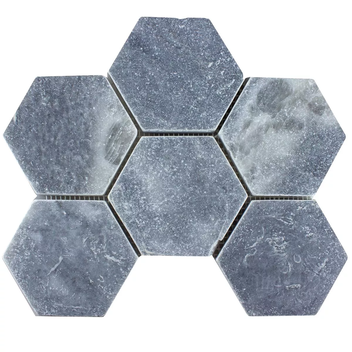 Sample Marble Natural Stone Mosaic Tiles Maracay Hexagon Bardiglio