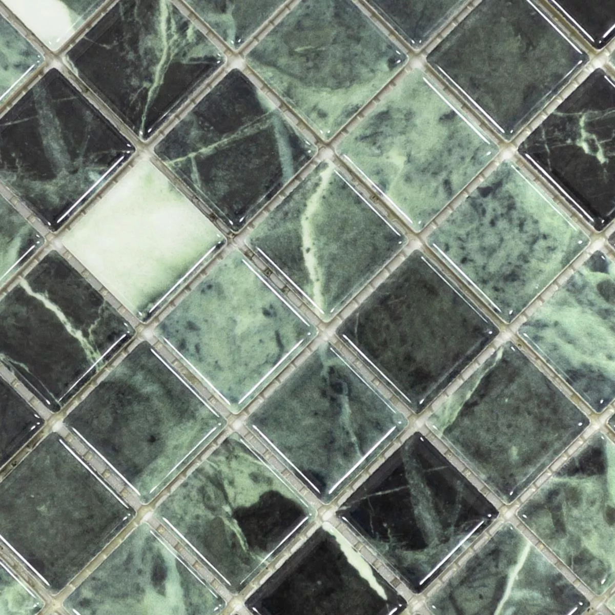 Ceramic Mosaic Tiles Elysium Marble Optic Green 23