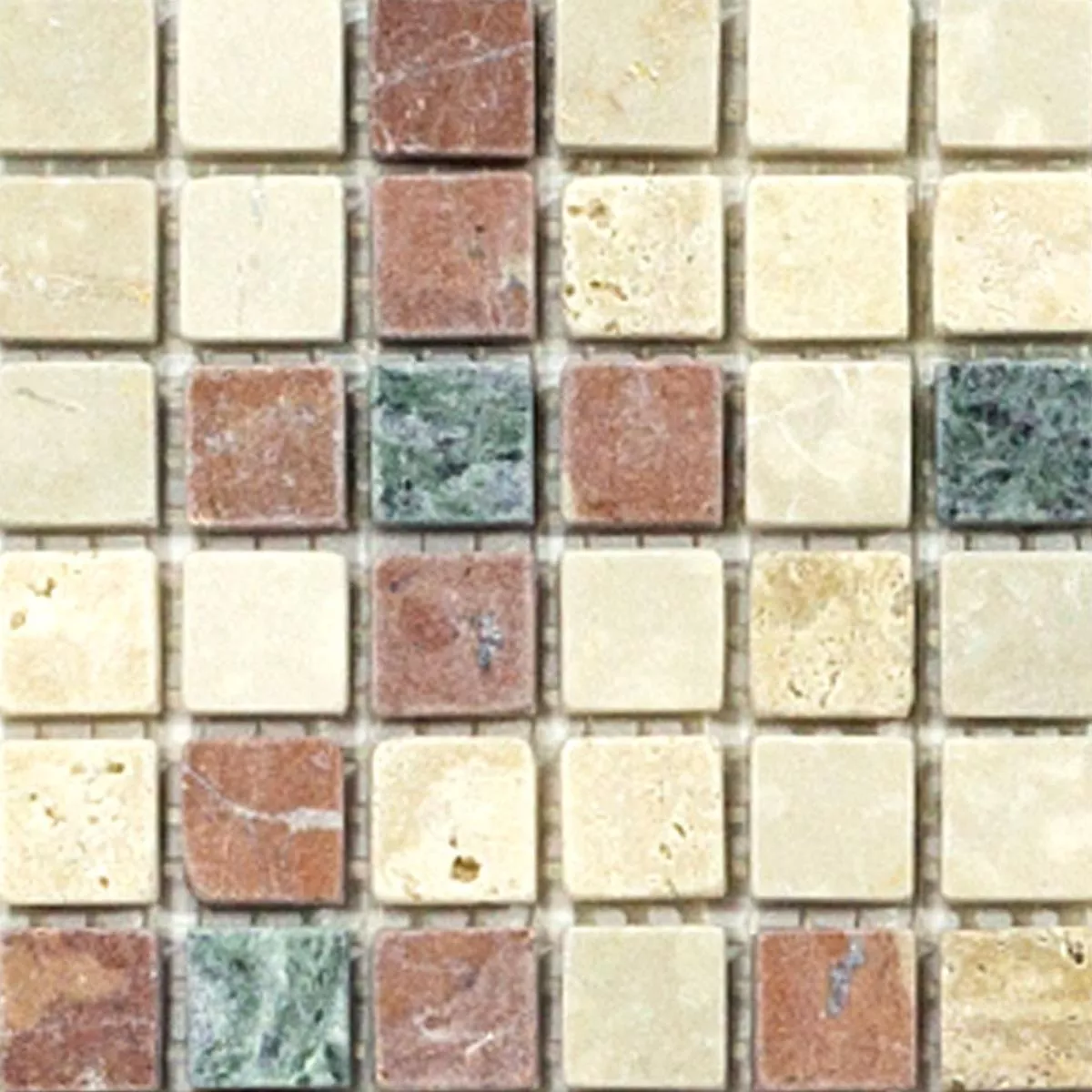 Sample Marble Mosaic Antebia Creme Beige Red Green