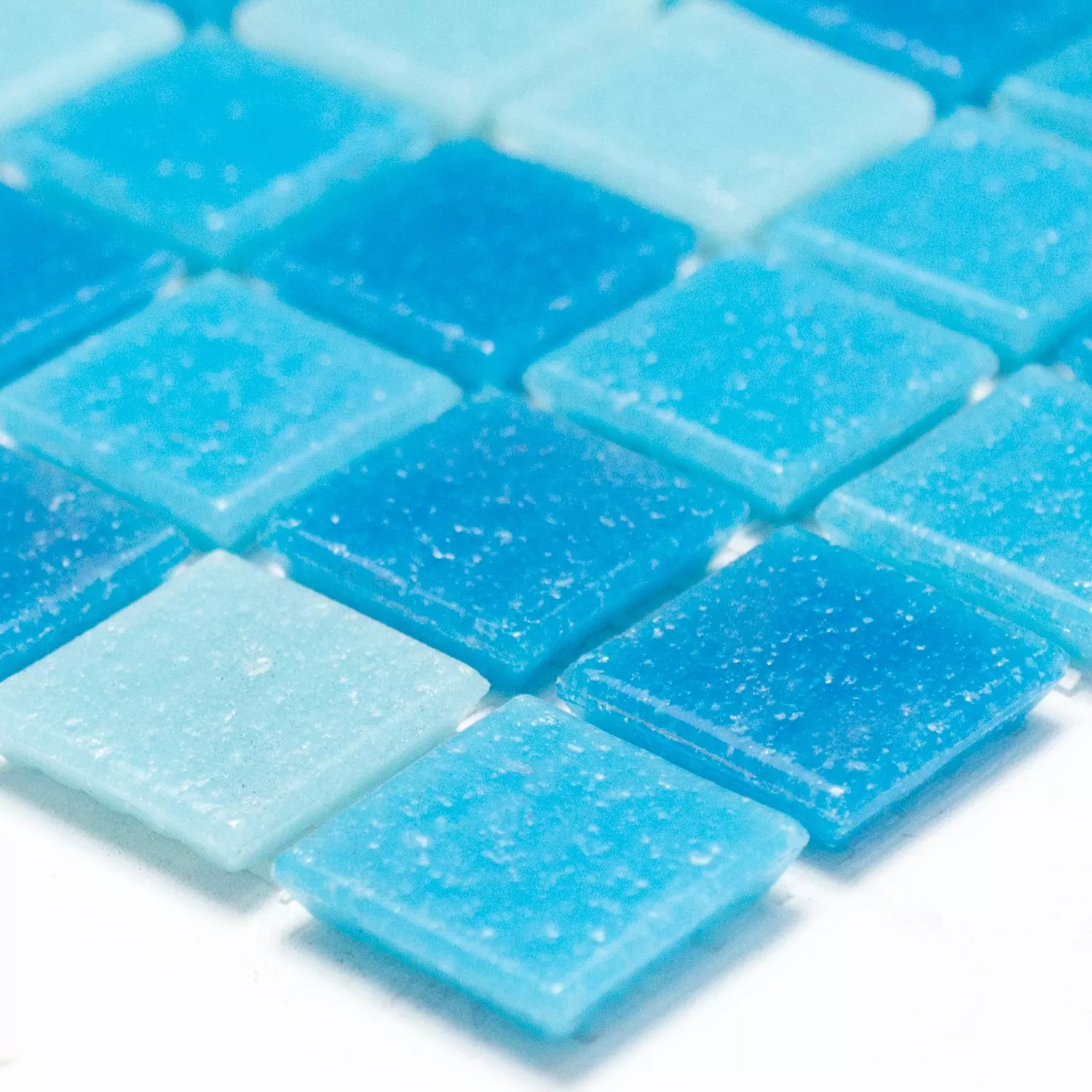 Mosaic Tiles Glass Blue Mix