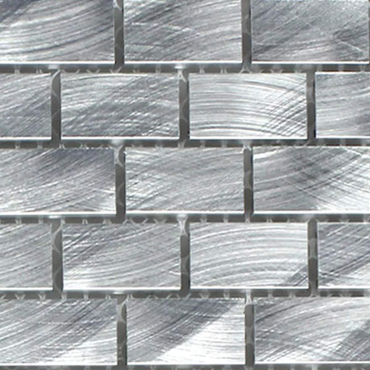 Sample Mosaic Tiles Alu Metal Silver 