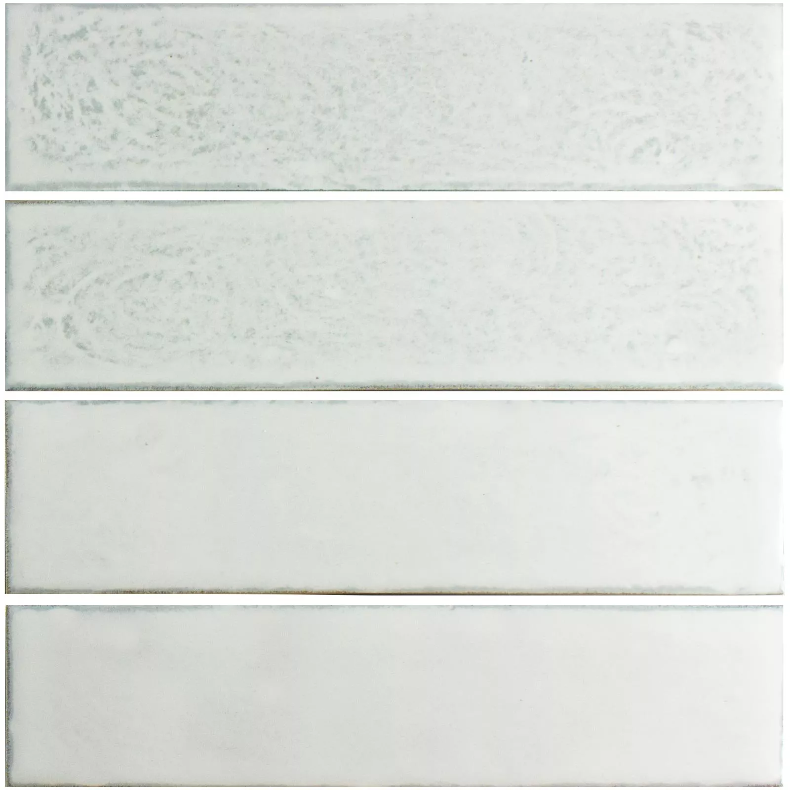 Sample Wall Tile Open Air Waved 6x24cm Blanc