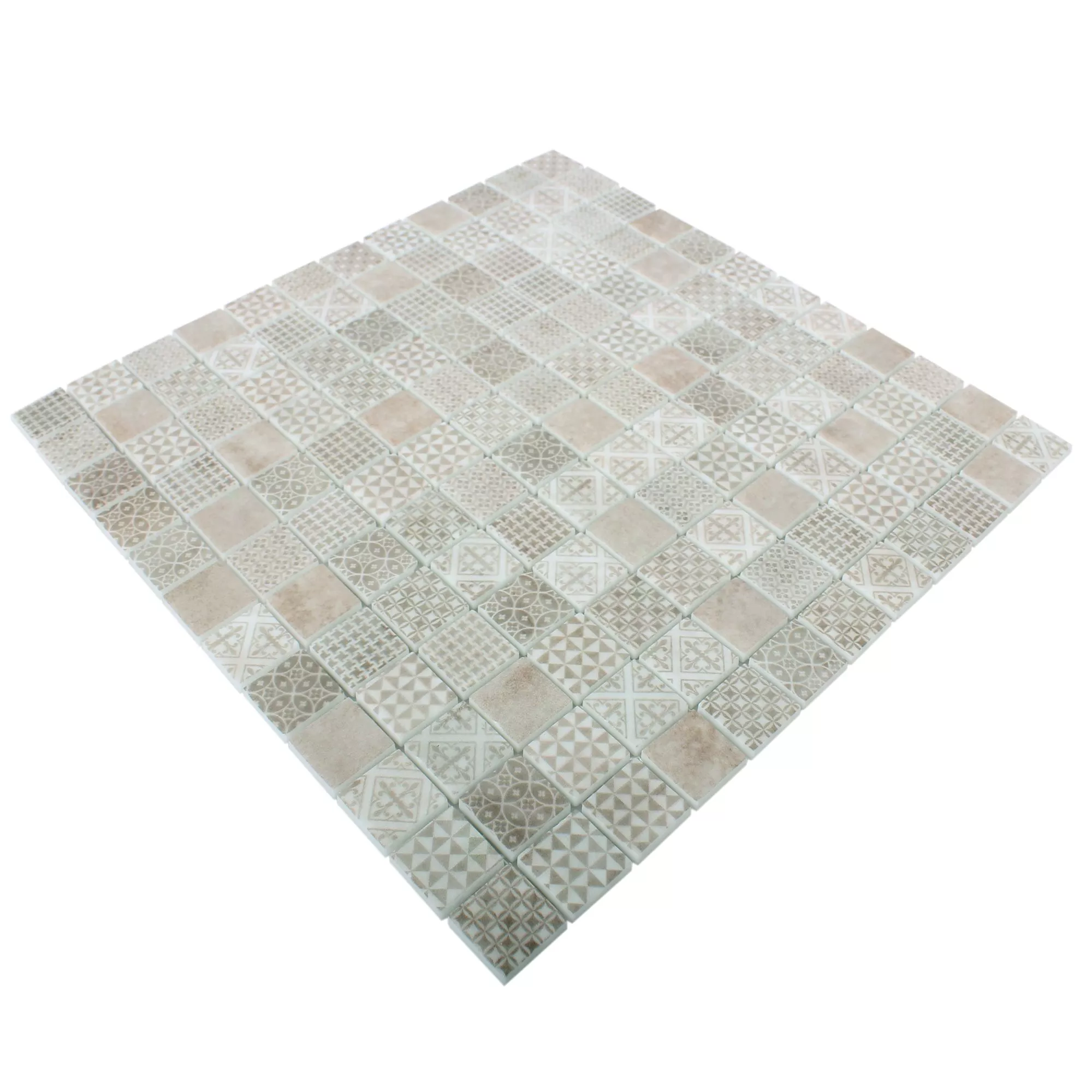 Sample Glass Mosaic Tiles Malard Beige