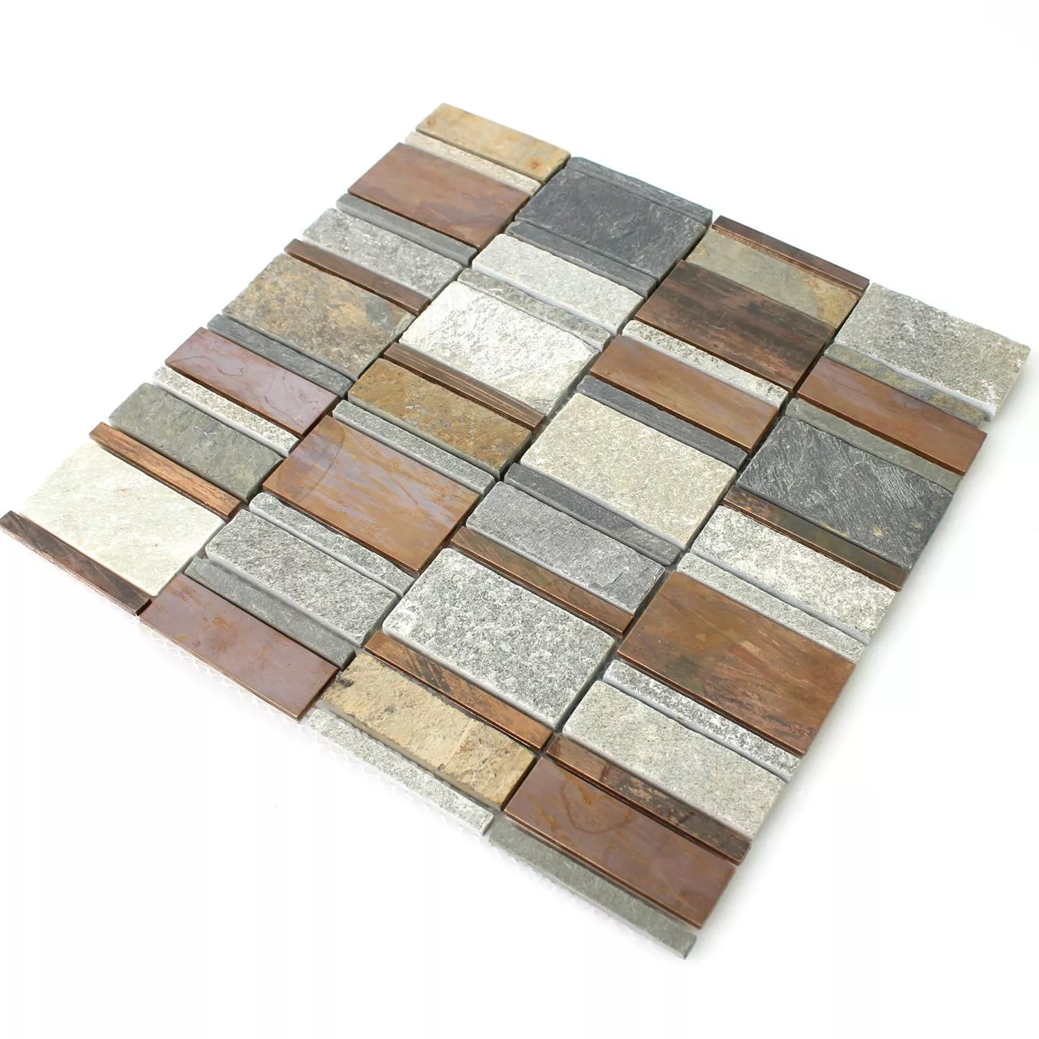 Mosaic Tiles Natural Stone Copper Mix