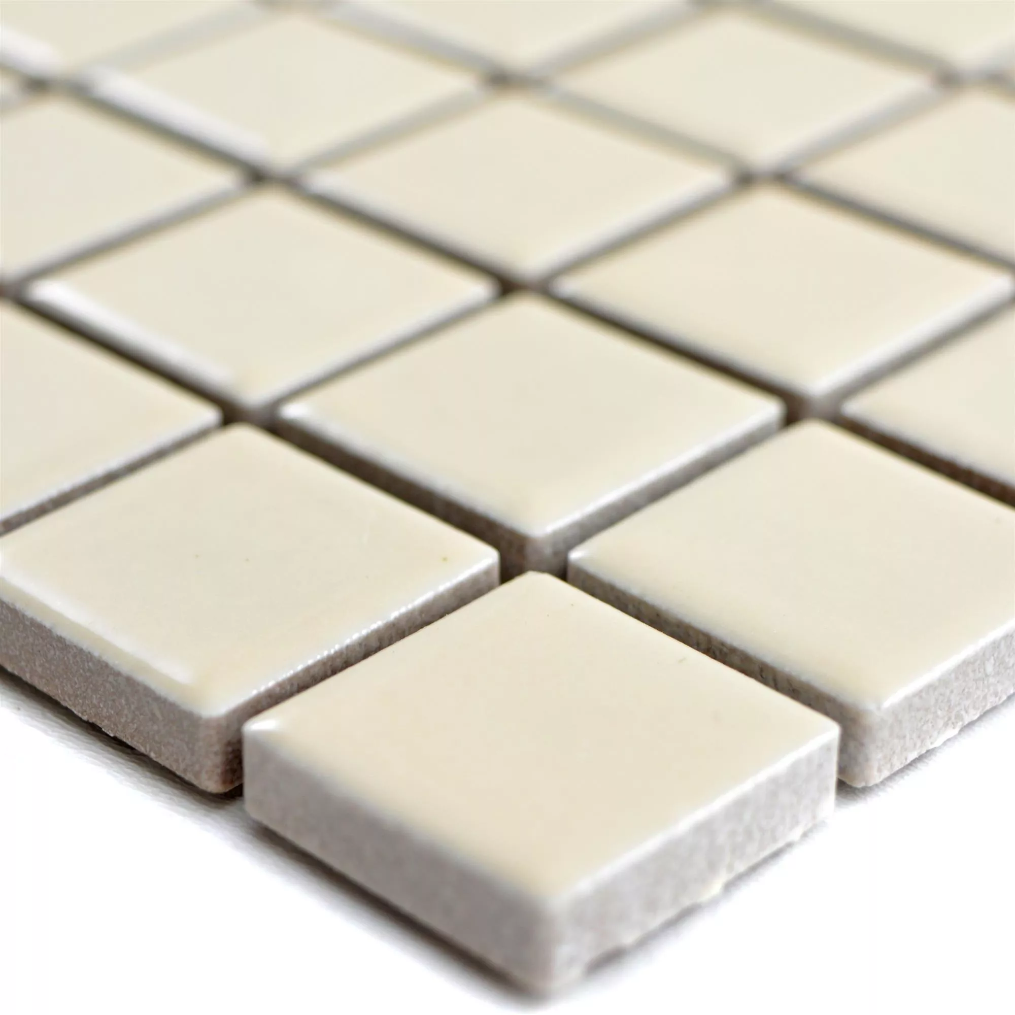 Ceramic Mosaic Tiles Adrian Beige Mat Square 23 Ceramic Mosaic Tiles Adrian Beige Mat Square 23