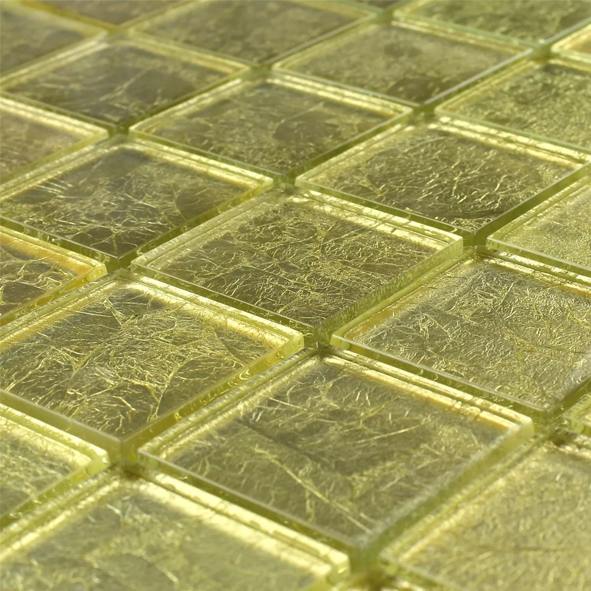 Sample Mosaic Tiles Glass Gold Metal Hell