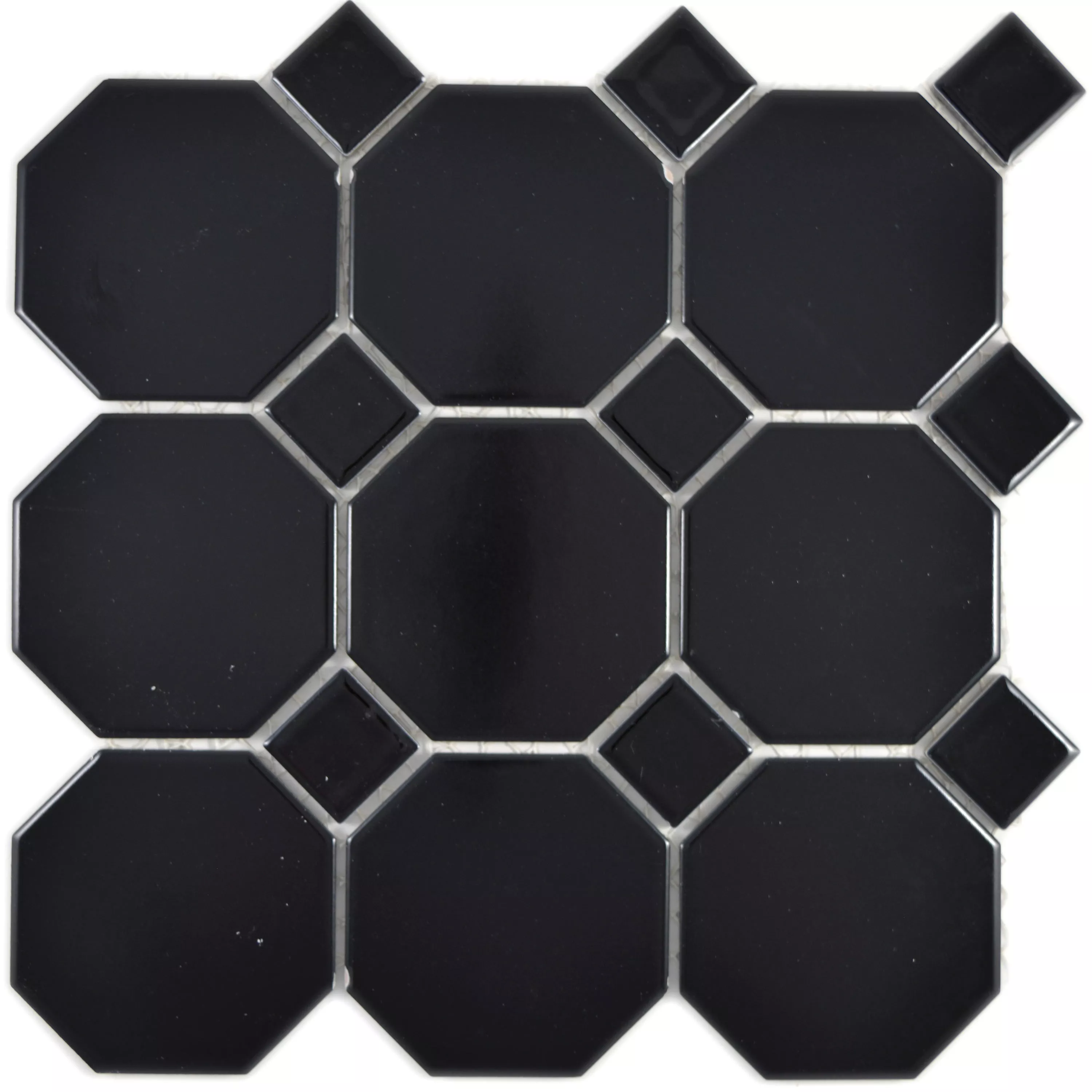 Ceramic Mosaic Tiles Octagon Fürstenberg Black