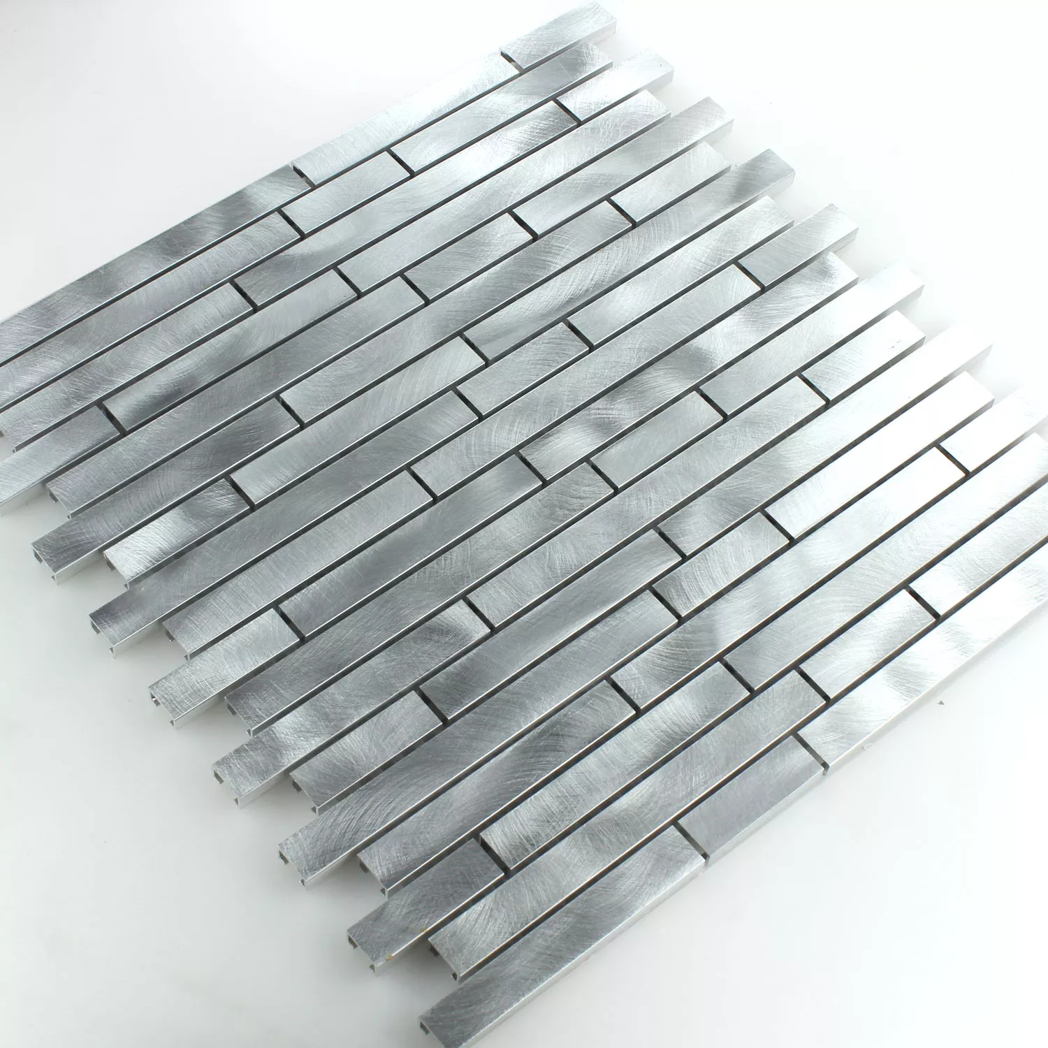 Mosaic Tiles Alu Metal Silver Mix