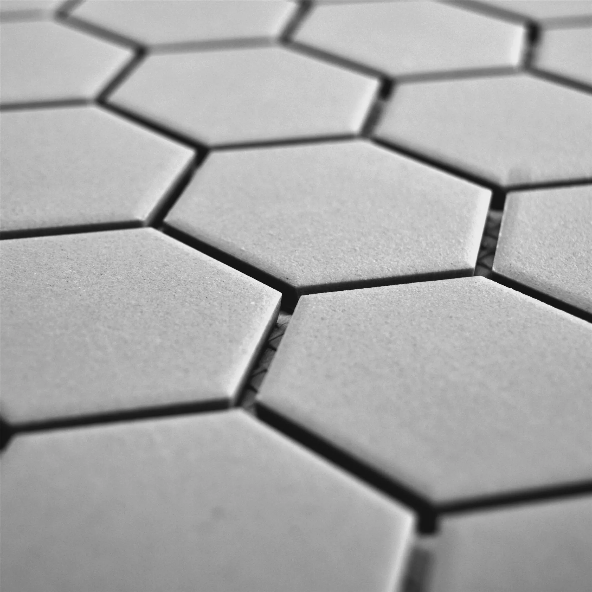 Ceramic Mosaic Tiles Begomil Unglazed Dark Grey