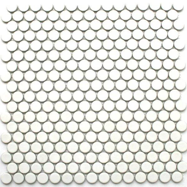 Mosaic Tiles Ceramic Drop White Uni