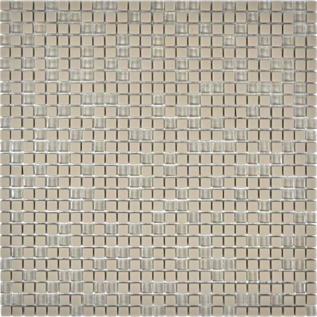 Sample Glass Mosaic Tiles Kassandra Cream Mat