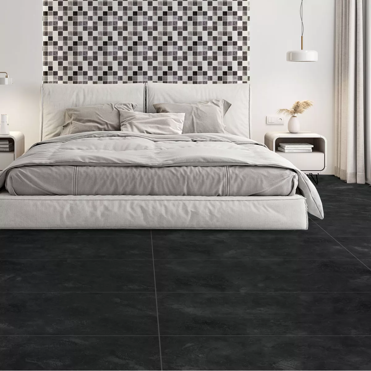 Floor Tiles Cortina Beton Optic Mat Dark Grey 60x120cm