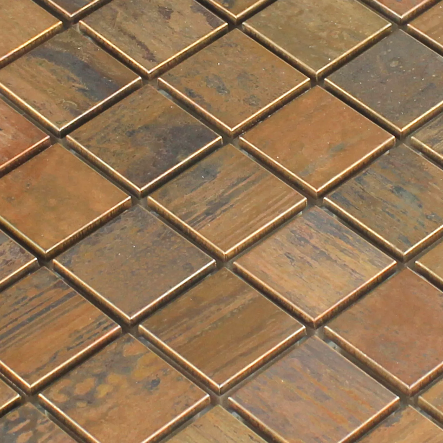 Sample Mosaic Tiles Copper Metal Design 