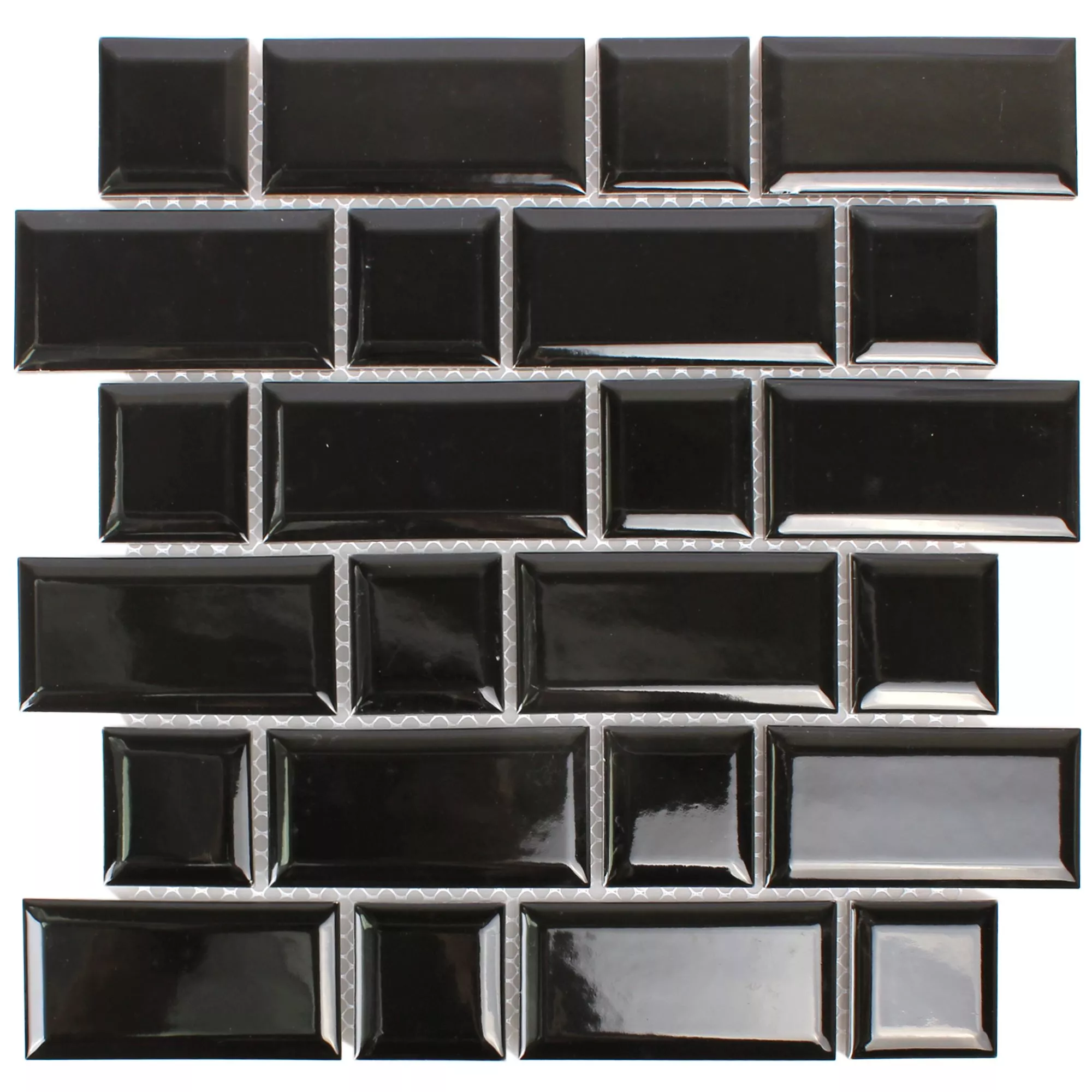 Sample Ceramic Mosaic Tiles Bengal Metro Facet Black