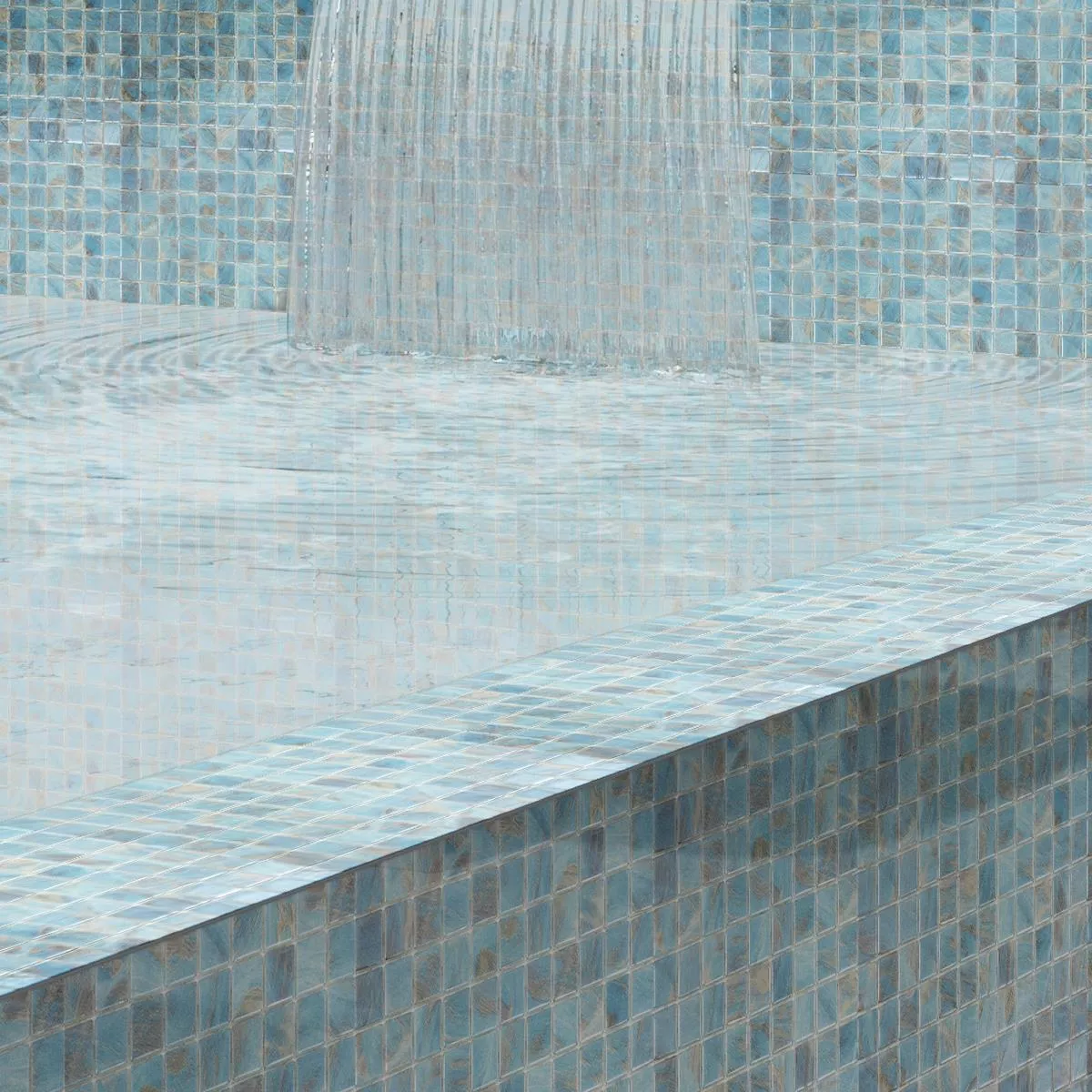 Glass Swimming Pool Mosaic Alassio Blue 38