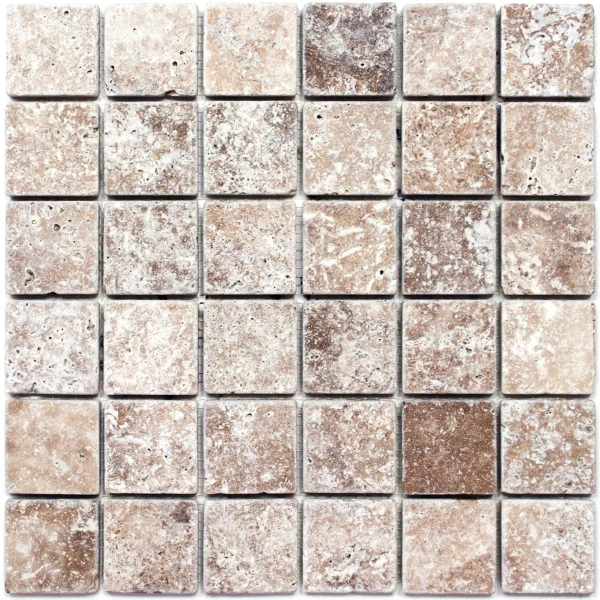 Mosaic Tiles Travertine Patara Noce 48
