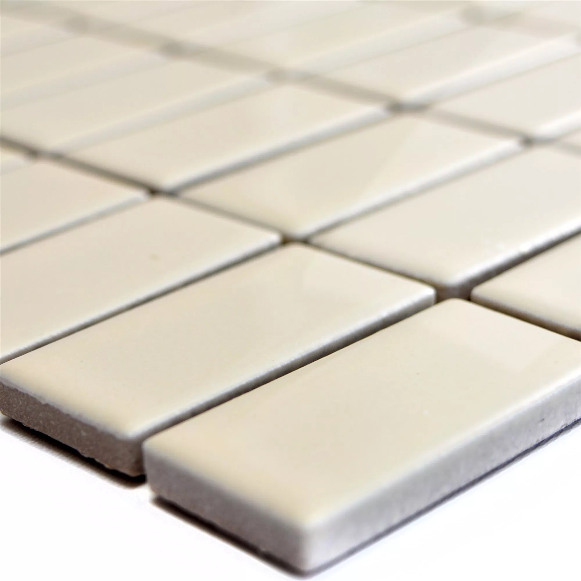 Ceramic Mosaic Tiles Adrian Beige Glossy Rectangle Ceramic Mosaic Tiles Adrian Beige Glossy Rectangle