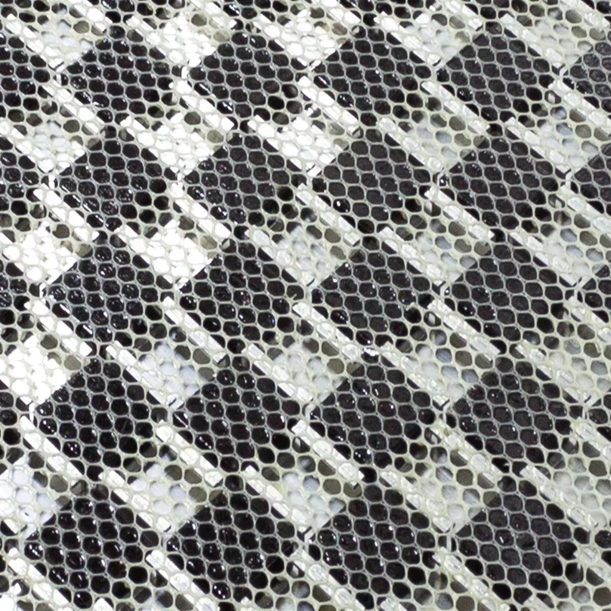 Sample Glass Aluminium Mosaic Tiles Eldorien Copper-Grey