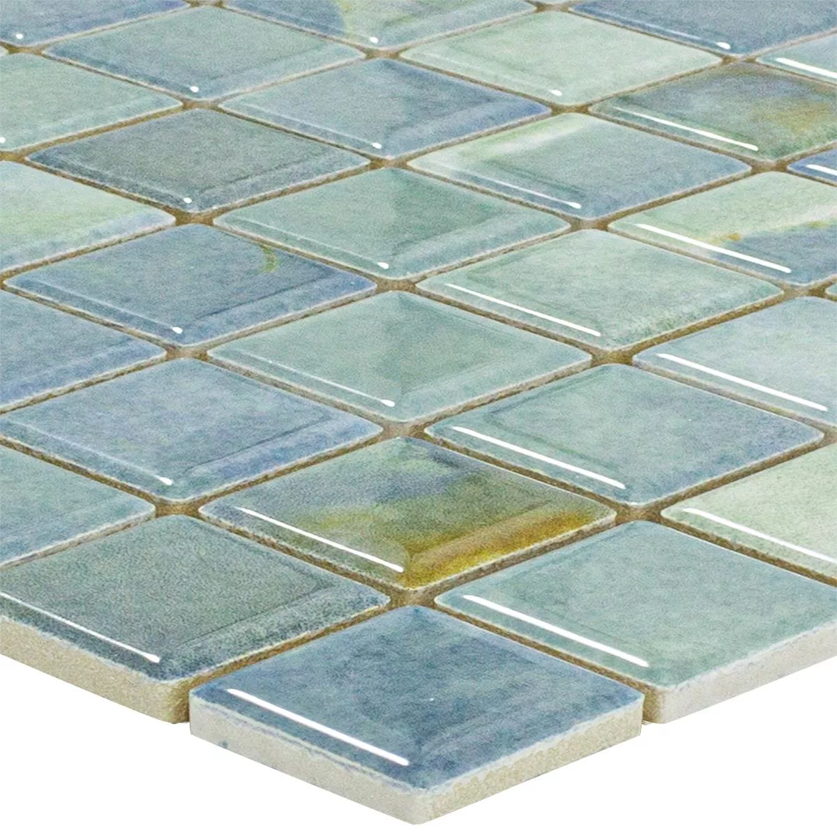 Ceramic Mosaic Tiles Elysium Marble Optic Sky Blue 23