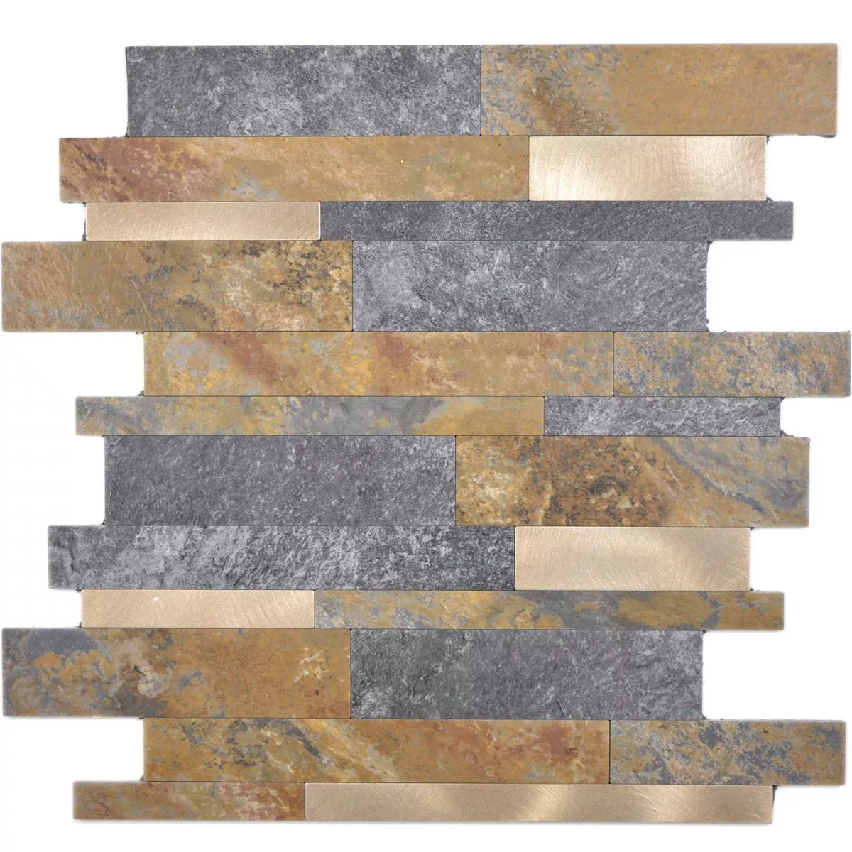 Vinyl Mosaic Tiles Mirbach Self Adhesive Brown Gold