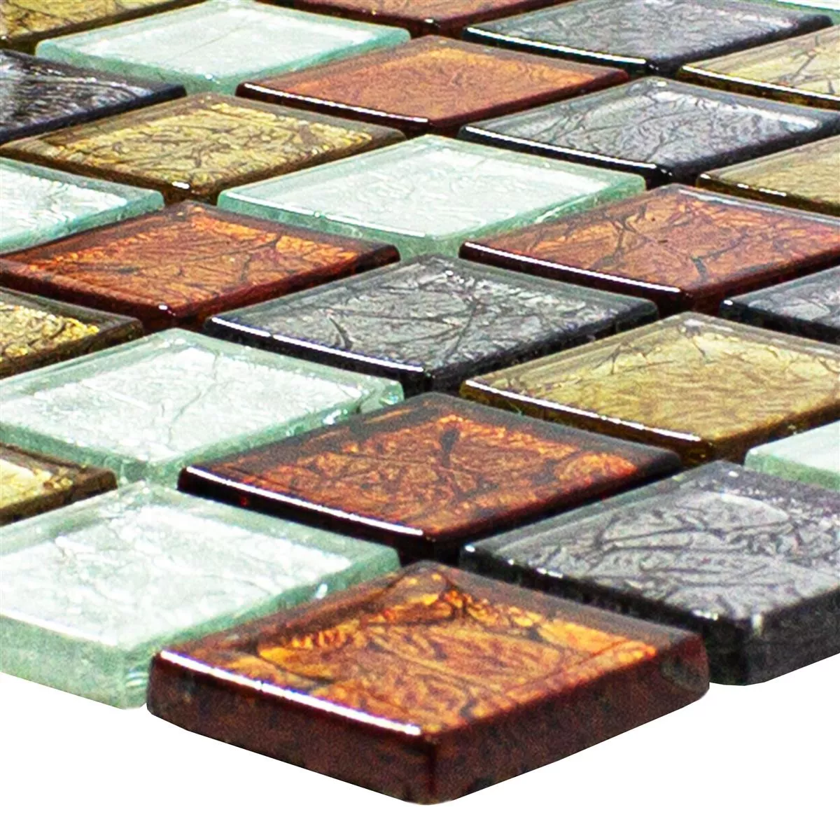 Mosaic Tiles Glass Bonnie Crystal Structure Gold Silver Red Mosaic Tiles Glass Bonnie Crystal Structure Gold Silver Red