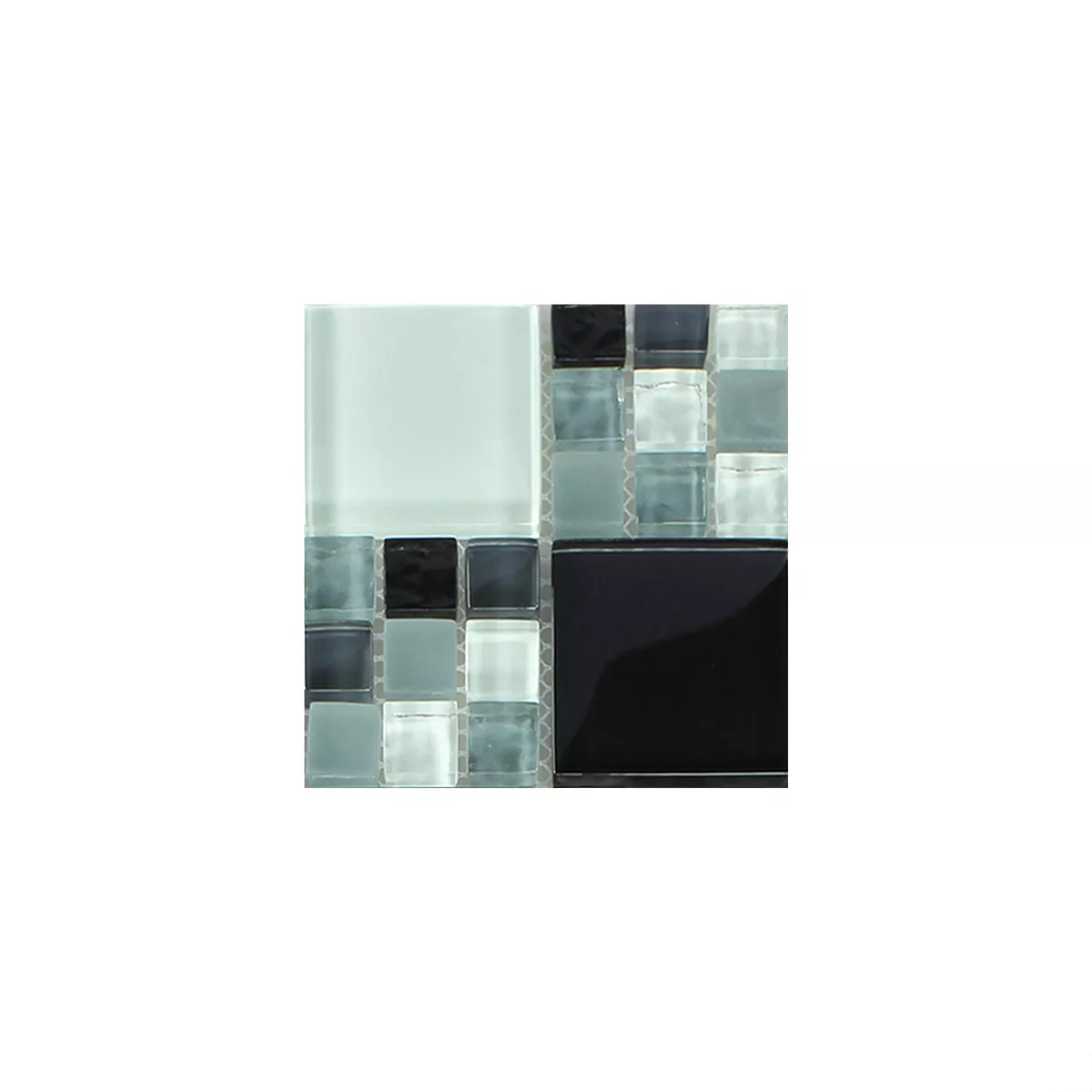 Sample Mosaic Tiles Crystal Mosaic Tiles Glass Grey Mix