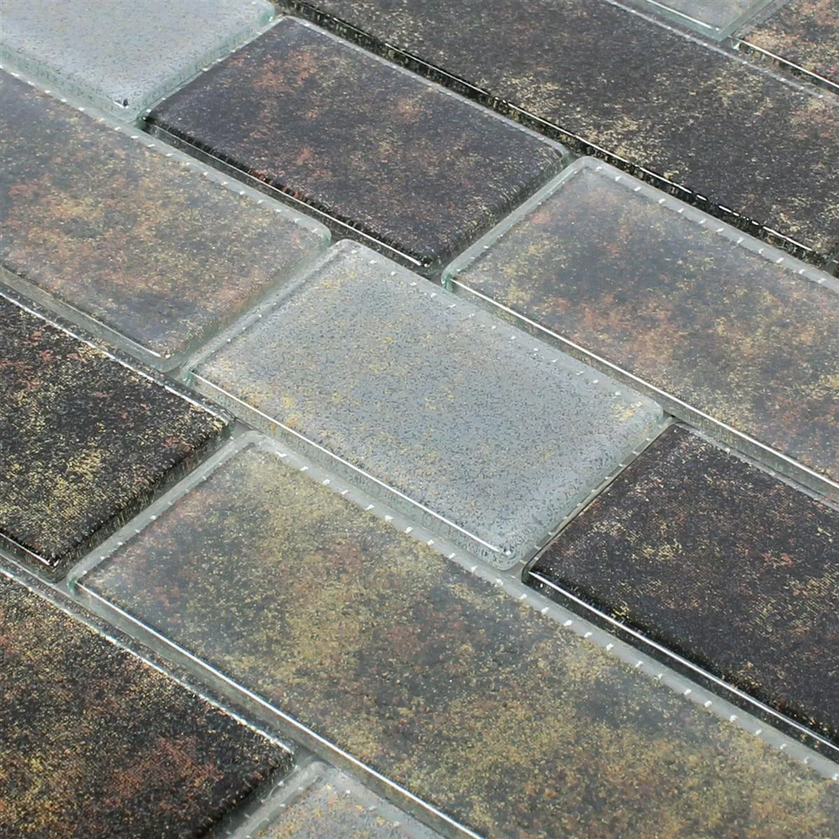 Sample Glass Mosaic Tiles Richmond Rustik Black