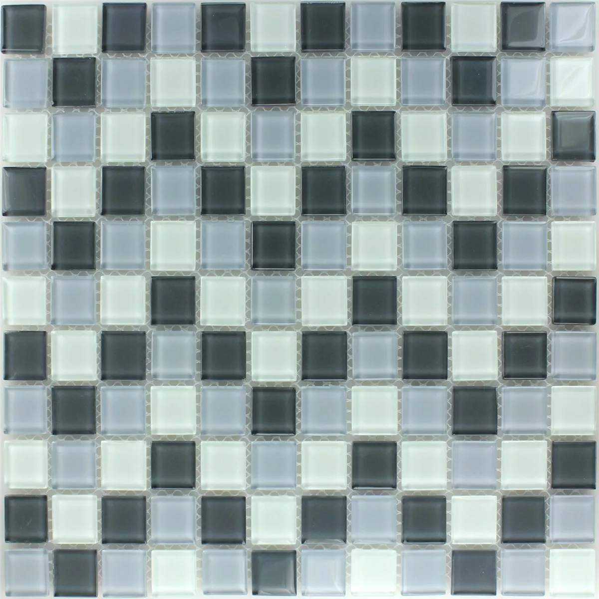 Sample Mosaic Tiles Glass Grey Mix 