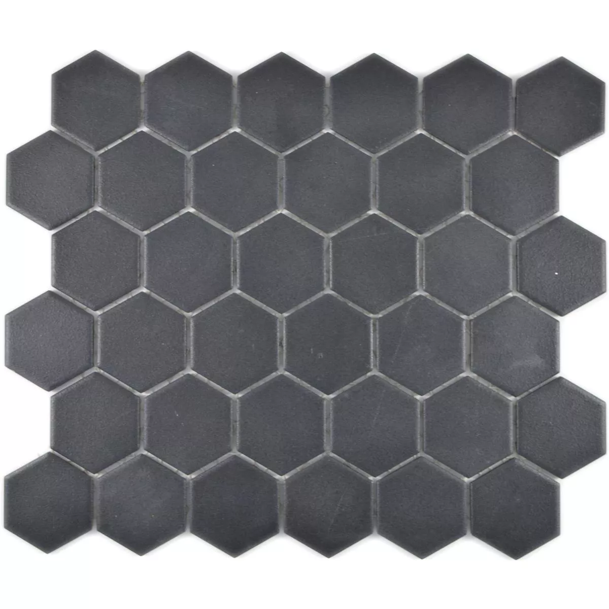 Ceramic Mosaic Bismarck R10B Hexagon Black H51