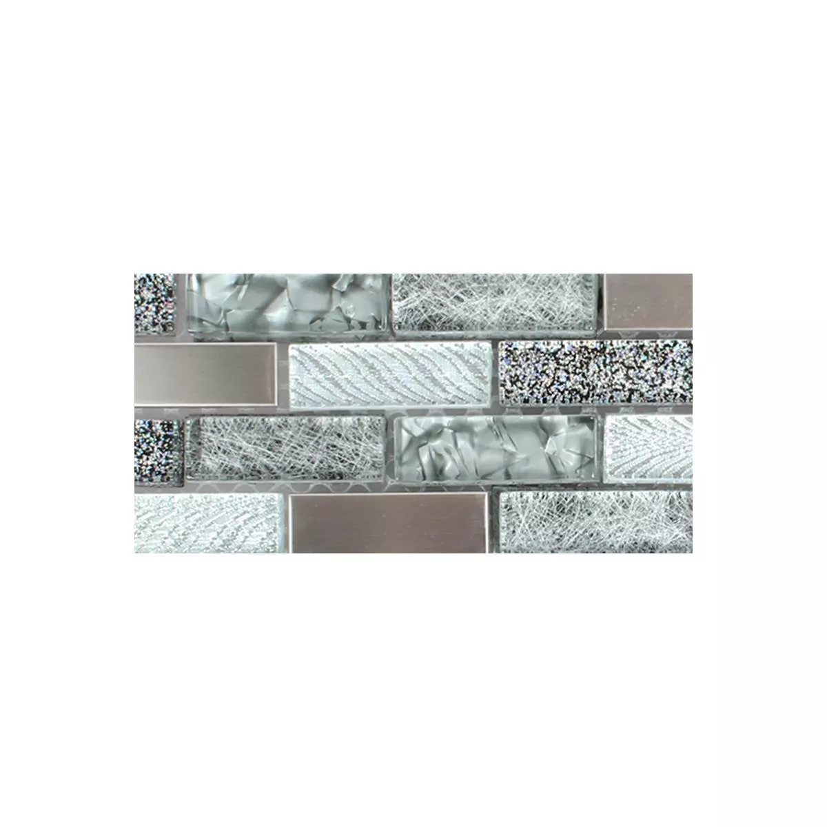 Sample Mosaic Tiles Felicitas Silver Grey Black