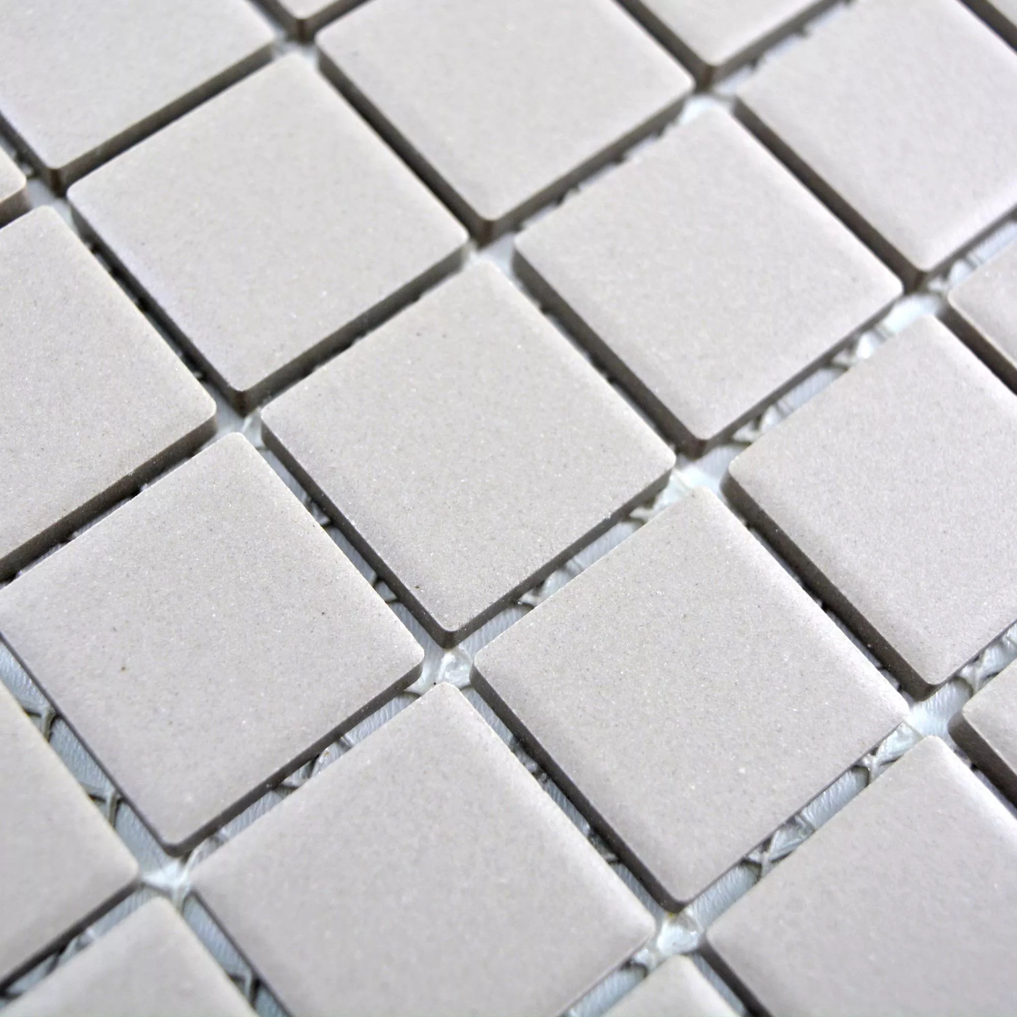 Sample Ceramic Mosaic Miranda Non-Slip Light Grey Unglazed Q25