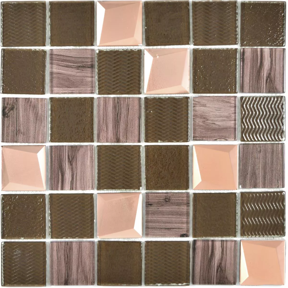 Sample Glass Mosaic Tiles Paradise Bronze