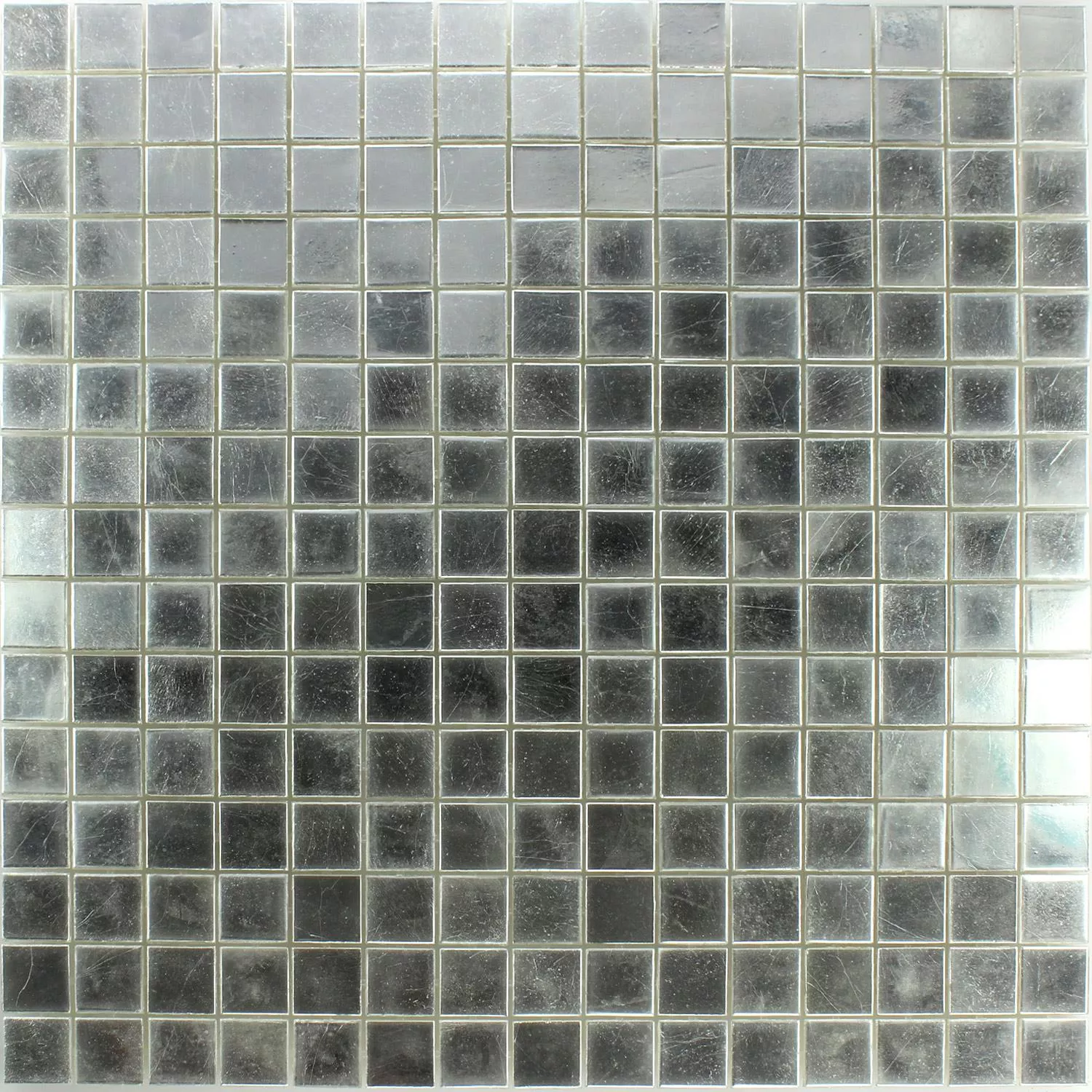 Mosaic  Tiles Trend-Vi Glass White Gold 24 Karat 2x2cm