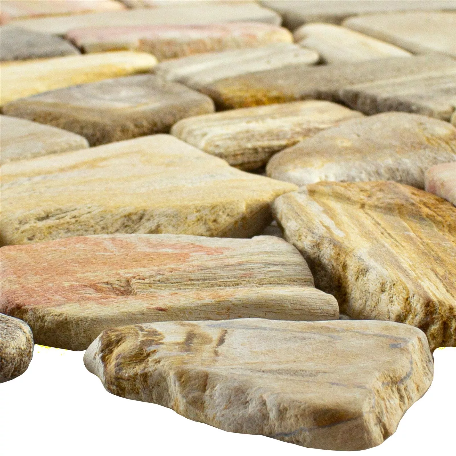 Marble Broken Mosaic Tiles Erdenet Brown Beige Marble Broken Mosaic Tiles Erdenet Brown Beige